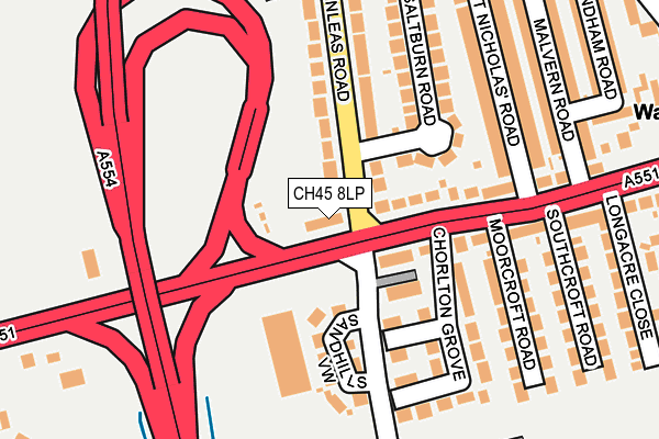 CH45 8LP map - OS OpenMap – Local (Ordnance Survey)