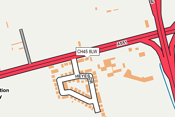 CH45 8LW map - OS OpenMap – Local (Ordnance Survey)