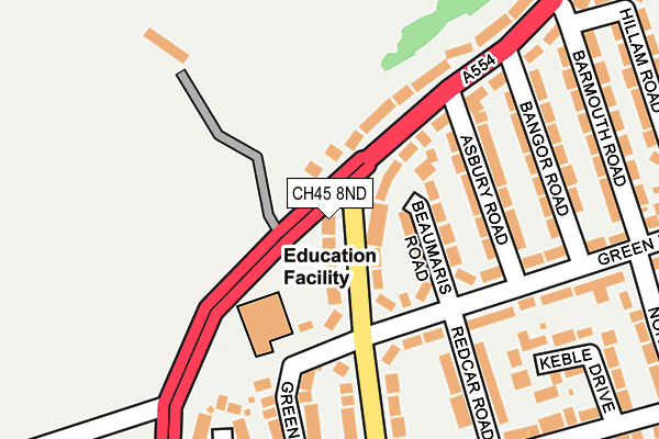 CH45 8ND map - OS OpenMap – Local (Ordnance Survey)