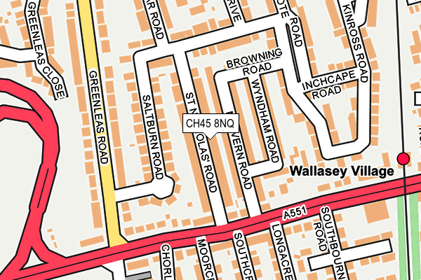 CH45 8NQ map - OS OpenMap – Local (Ordnance Survey)