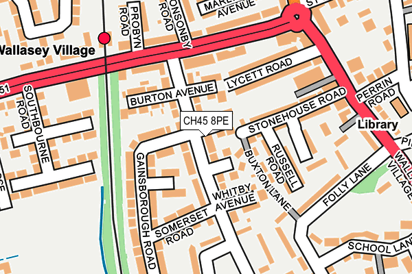 CH45 8PE map - OS OpenMap – Local (Ordnance Survey)