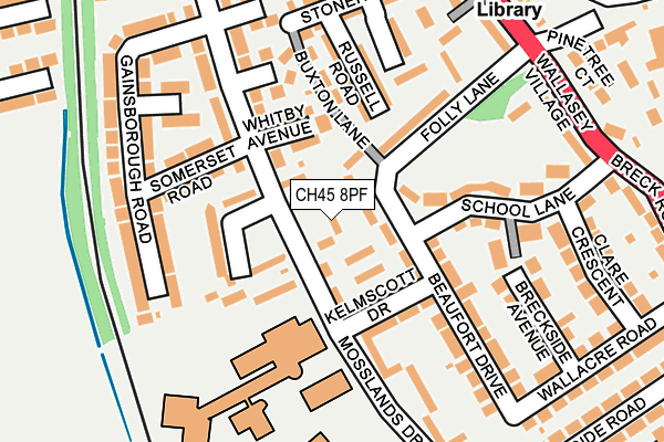 CH45 8PF map - OS OpenMap – Local (Ordnance Survey)
