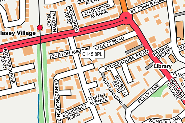 CH45 8PL map - OS OpenMap – Local (Ordnance Survey)