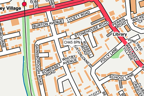 CH45 8PN map - OS OpenMap – Local (Ordnance Survey)