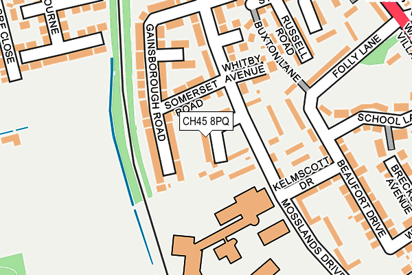 CH45 8PQ map - OS OpenMap – Local (Ordnance Survey)