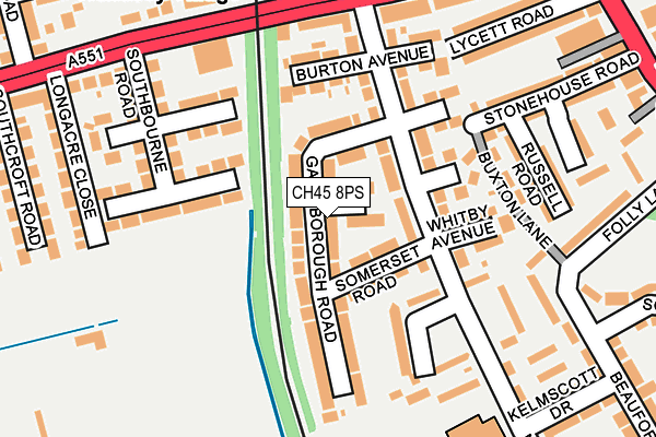 CH45 8PS map - OS OpenMap – Local (Ordnance Survey)