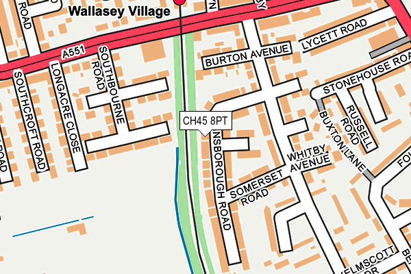 CH45 8PT map - OS OpenMap – Local (Ordnance Survey)