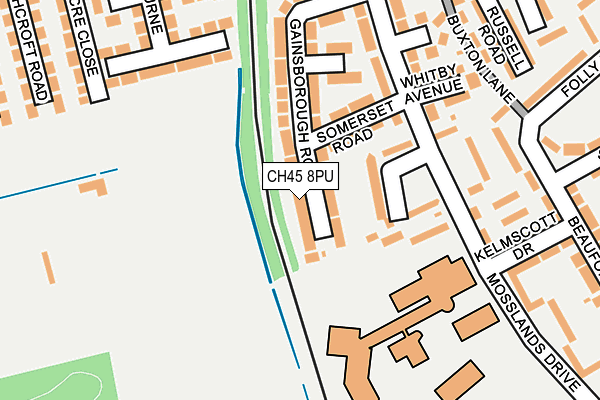 CH45 8PU map - OS OpenMap – Local (Ordnance Survey)