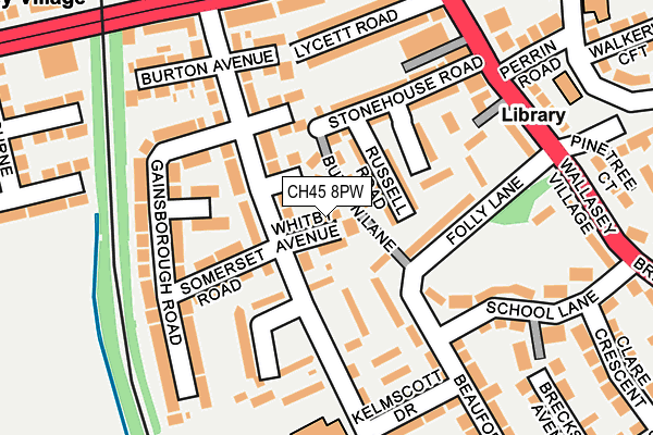 CH45 8PW map - OS OpenMap – Local (Ordnance Survey)