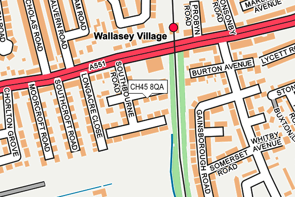 CH45 8QA map - OS OpenMap – Local (Ordnance Survey)