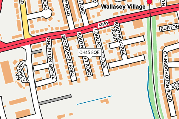 CH45 8QE map - OS OpenMap – Local (Ordnance Survey)