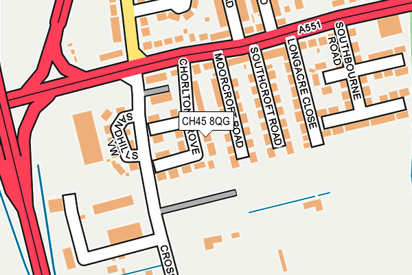 CH45 8QG map - OS OpenMap – Local (Ordnance Survey)