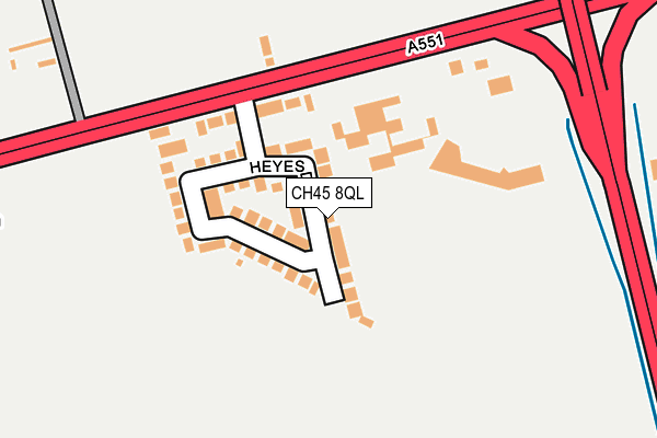 CH45 8QL map - OS OpenMap – Local (Ordnance Survey)