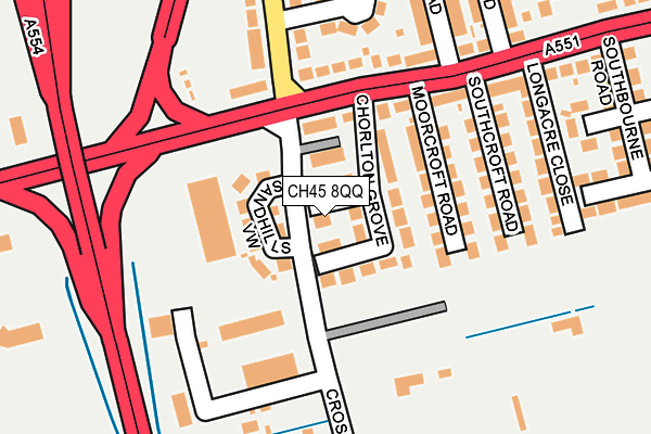 CH45 8QQ map - OS OpenMap – Local (Ordnance Survey)