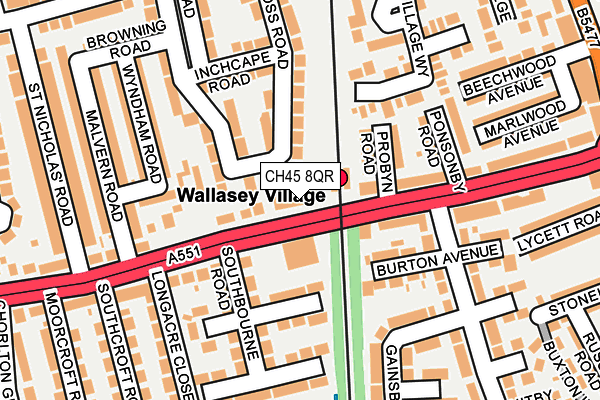 CH45 8QR map - OS OpenMap – Local (Ordnance Survey)