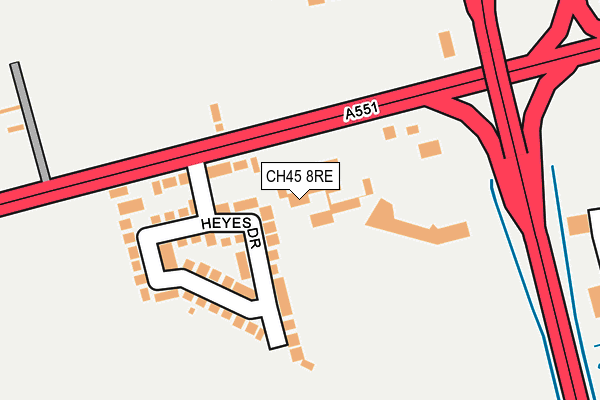 CH45 8RE map - OS OpenMap – Local (Ordnance Survey)