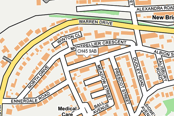 CH45 9AB map - OS OpenMap – Local (Ordnance Survey)