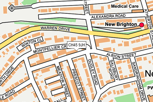 CH45 9JH map - OS OpenMap – Local (Ordnance Survey)