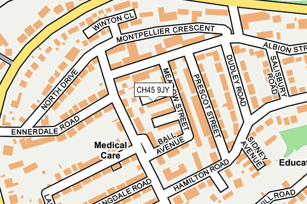 CH45 9JY map - OS OpenMap – Local (Ordnance Survey)