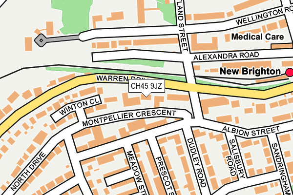 CH45 9JZ map - OS OpenMap – Local (Ordnance Survey)