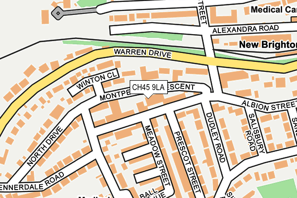 CH45 9LA map - OS OpenMap – Local (Ordnance Survey)