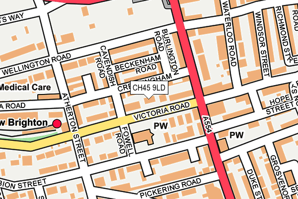 CH45 9LD map - OS OpenMap – Local (Ordnance Survey)