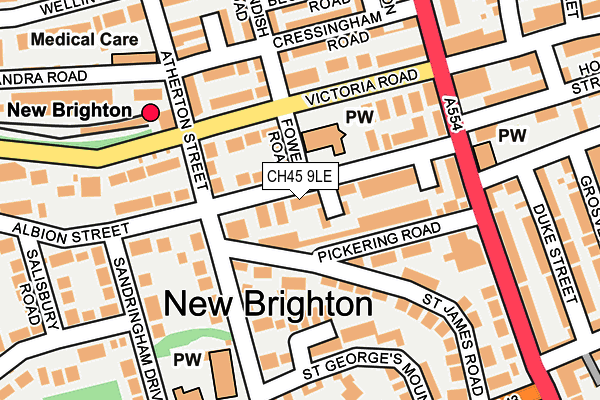 CH45 9LE map - OS OpenMap – Local (Ordnance Survey)