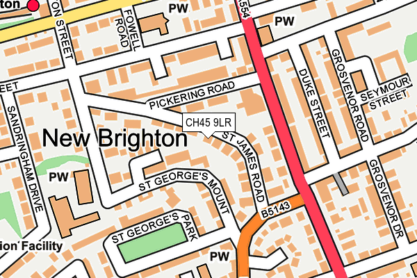 CH45 9LR map - OS OpenMap – Local (Ordnance Survey)