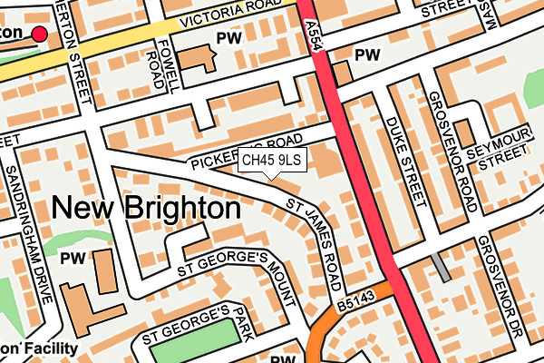 CH45 9LS map - OS OpenMap – Local (Ordnance Survey)