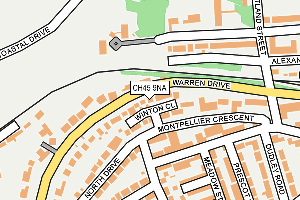 CH45 9NA map - OS OpenMap – Local (Ordnance Survey)