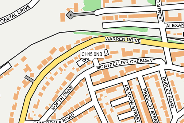 CH45 9NB map - OS OpenMap – Local (Ordnance Survey)