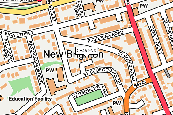 CH45 9NX map - OS OpenMap – Local (Ordnance Survey)