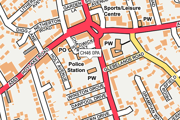 CH46 0PA map - OS OpenMap – Local (Ordnance Survey)