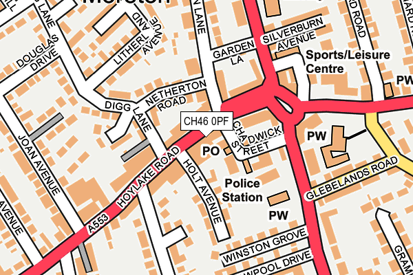 CH46 0PF map - OS OpenMap – Local (Ordnance Survey)