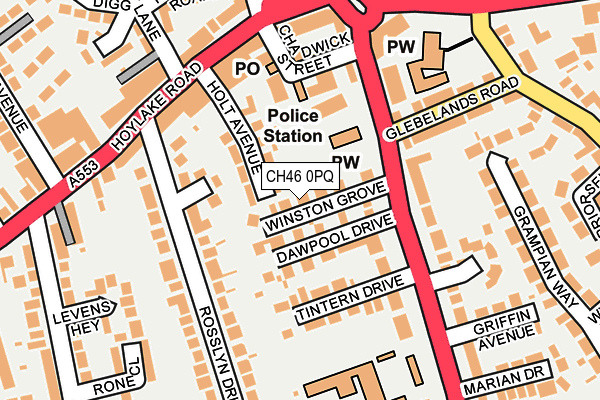 CH46 0PQ map - OS OpenMap – Local (Ordnance Survey)