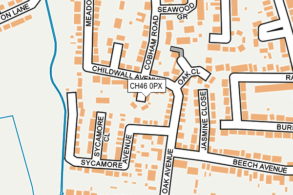 CH46 0PX map - OS OpenMap – Local (Ordnance Survey)