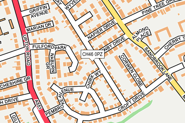 CH46 0PZ map - OS OpenMap – Local (Ordnance Survey)