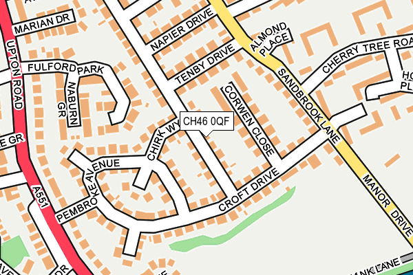 CH46 0QF map - OS OpenMap – Local (Ordnance Survey)