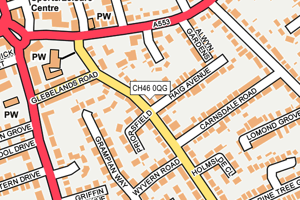 CH46 0QG map - OS OpenMap – Local (Ordnance Survey)