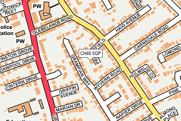 CH46 0QP map - OS OpenMap – Local (Ordnance Survey)