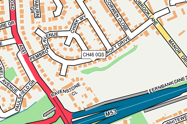 CH46 0QS map - OS OpenMap – Local (Ordnance Survey)