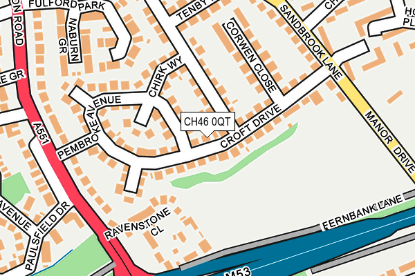 CH46 0QT map - OS OpenMap – Local (Ordnance Survey)