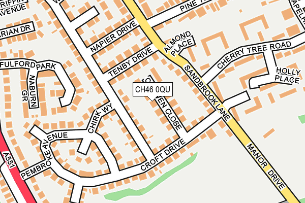 CH46 0QU map - OS OpenMap – Local (Ordnance Survey)