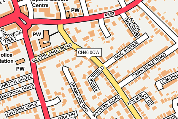 CH46 0QW map - OS OpenMap – Local (Ordnance Survey)