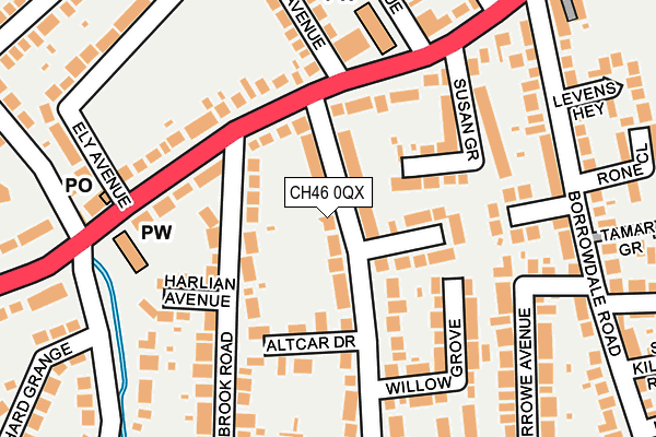 CH46 0QX map - OS OpenMap – Local (Ordnance Survey)