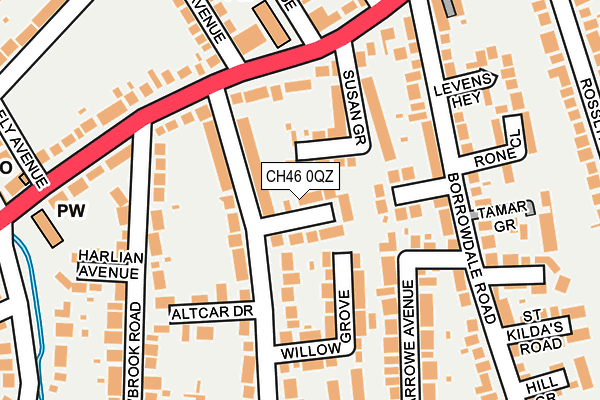 CH46 0QZ map - OS OpenMap – Local (Ordnance Survey)