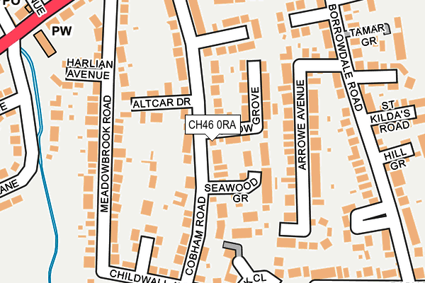 CH46 0RA map - OS OpenMap – Local (Ordnance Survey)