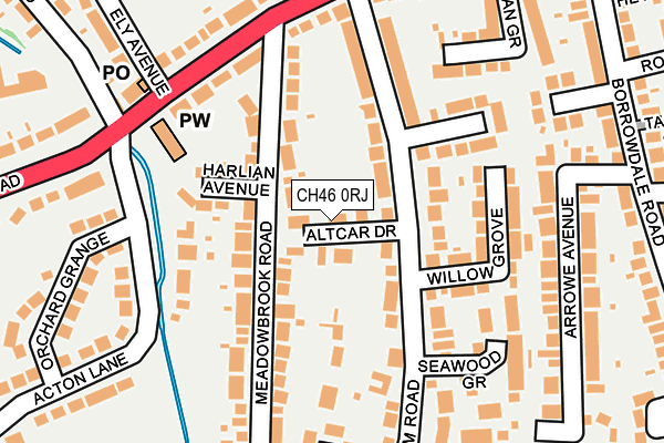 CH46 0RJ map - OS OpenMap – Local (Ordnance Survey)