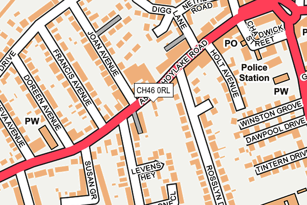 CH46 0RL map - OS OpenMap – Local (Ordnance Survey)