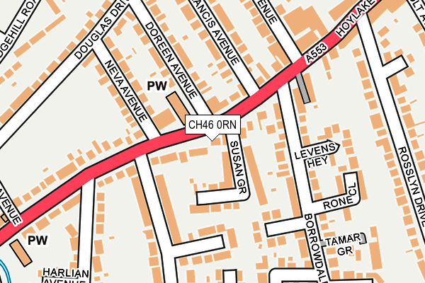 CH46 0RN map - OS OpenMap – Local (Ordnance Survey)